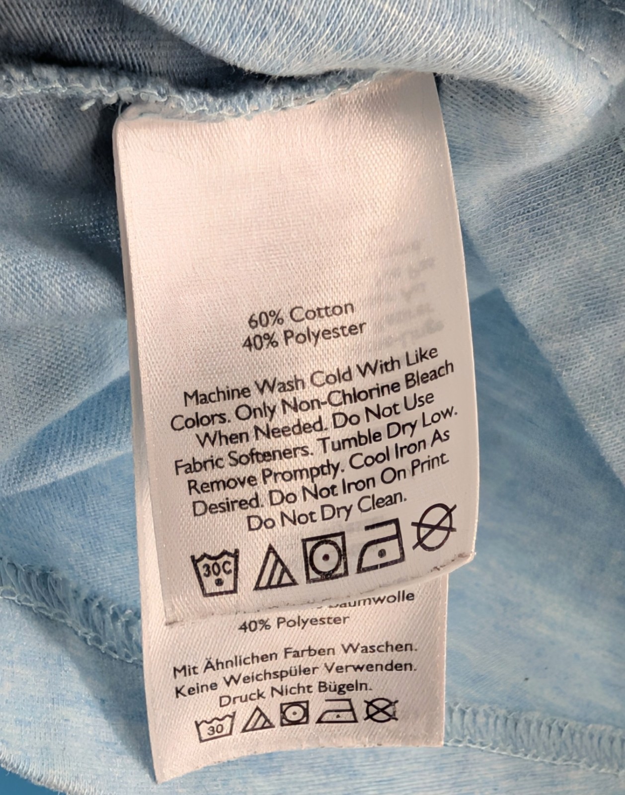 Eddie Bauer Men's Short Slv. Legend Wash T-shirt Lt. Blue Heather Size Med. GUC gallery