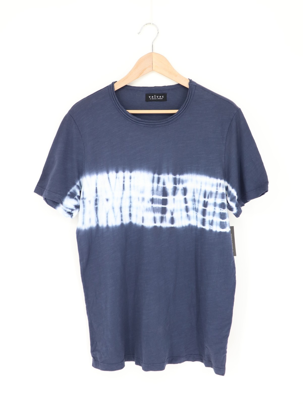 VELVET By Graham & Spencer Mens Luke Tie-Dye Stripe Short Sleeve Tee M $74 A4