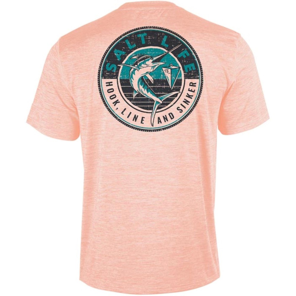 Marlin Sinker SLX Short Sleeve Classic Fit Shirt in Papaya, Size Small