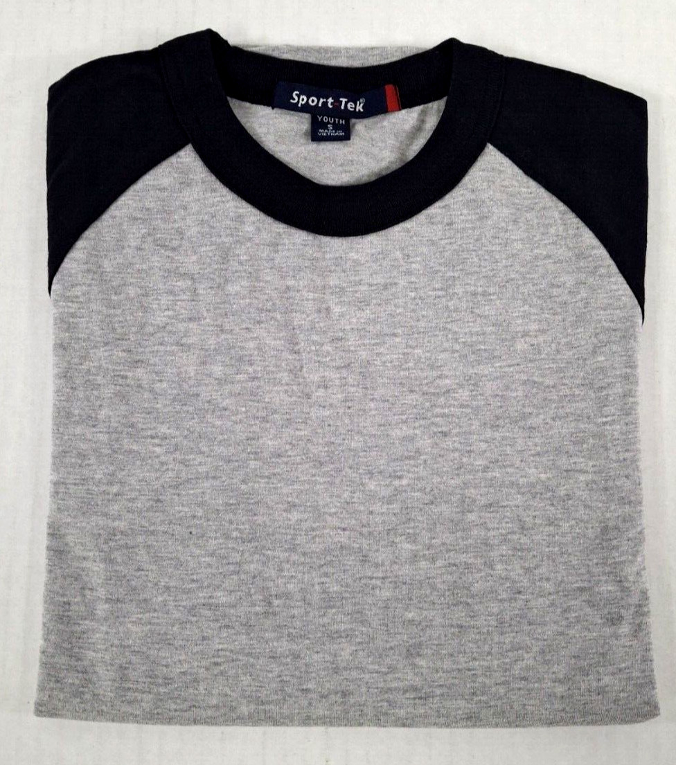 Lot Of 4 Sport-Tek Colorblock Raglan Youth Baseball T-Shirts- 4 Different Sizes gallery