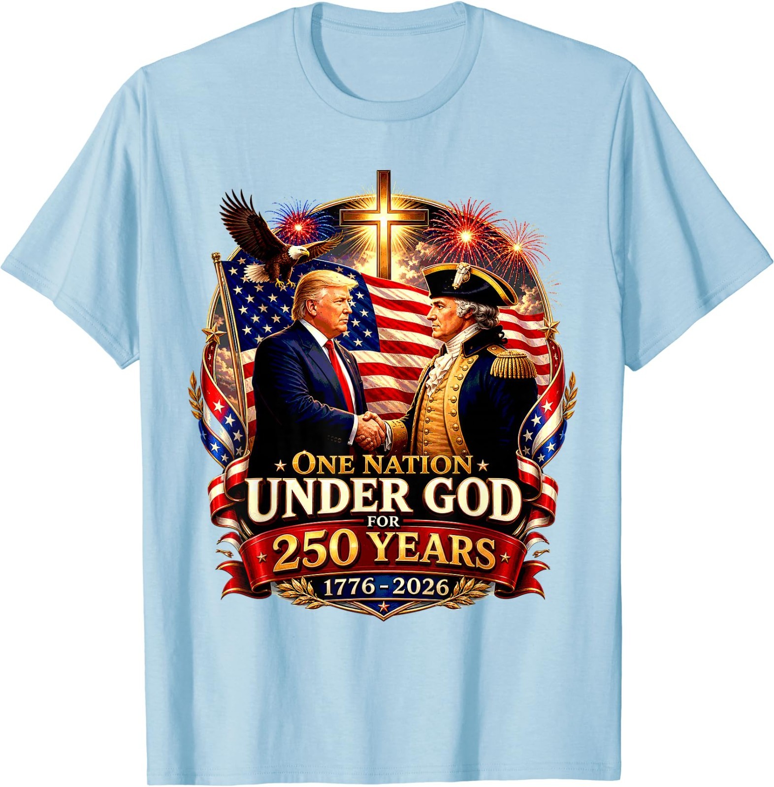 250 Years America Anniversary 250th Trump Washington T-Shirt gallery