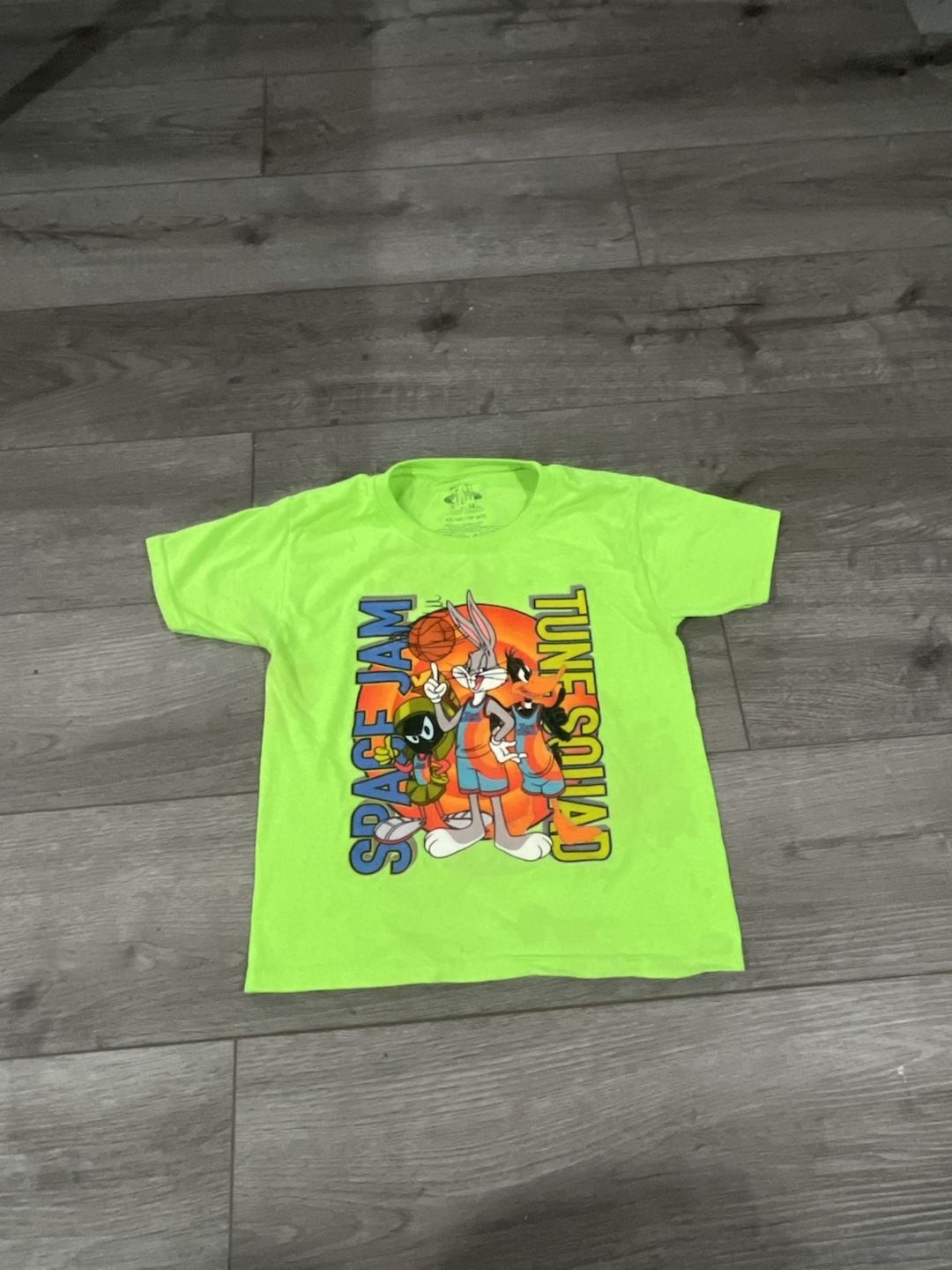 Space Jam: A New Legacy Neon Green Tune Squad Graphic T-Shirt Youth Size 6/7 gallery