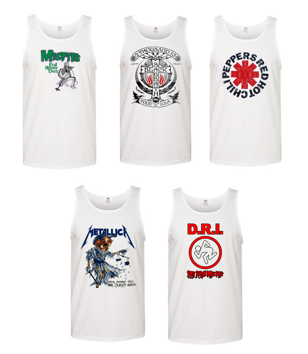 COLLECTION OF CLASSIC PUNK ROCK MEN'S TANK TOP gallery