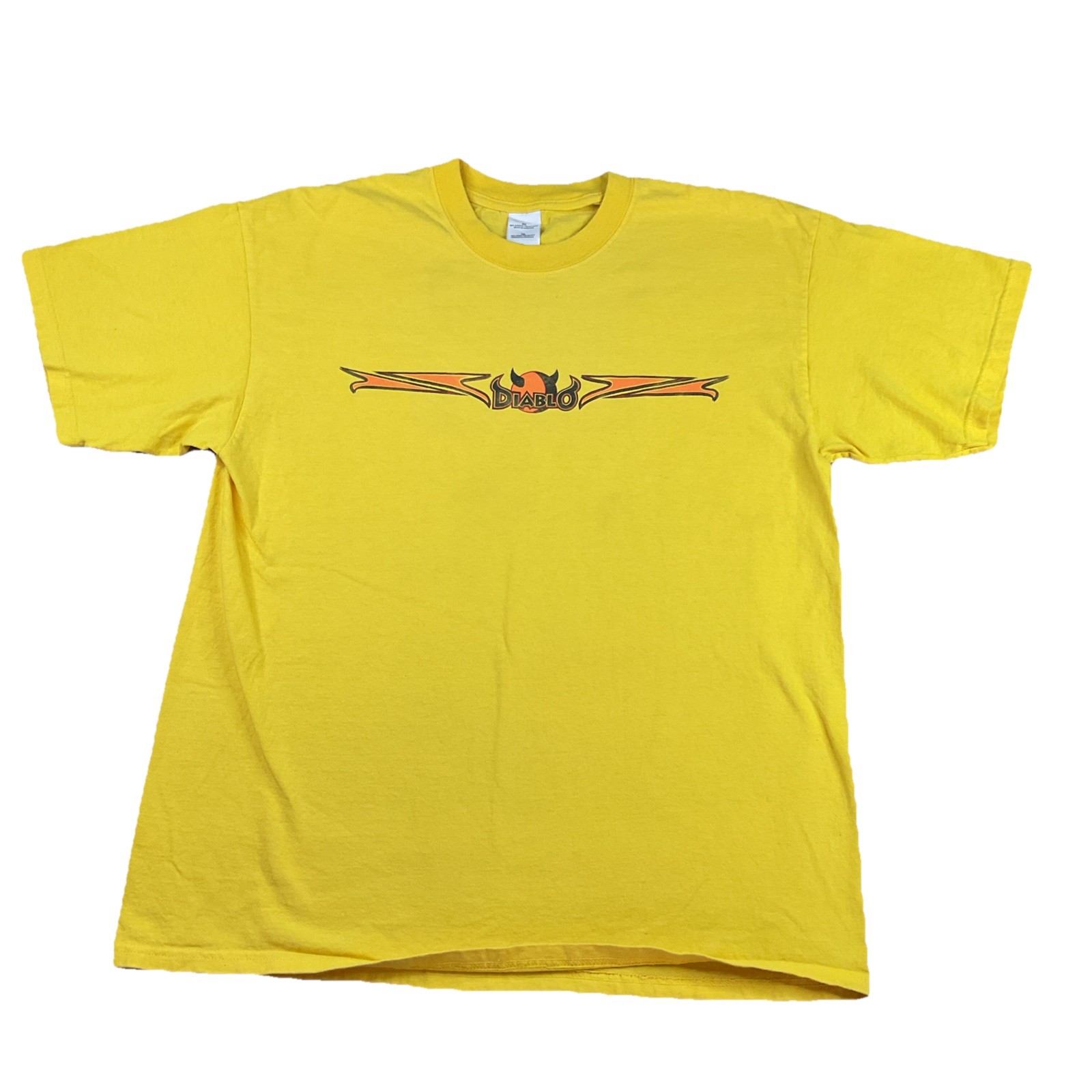 Vintage Diablo Paintball T-Shirt Men Sz XL Y2K Graphic Crew Yellow Short Sleeve gallery
