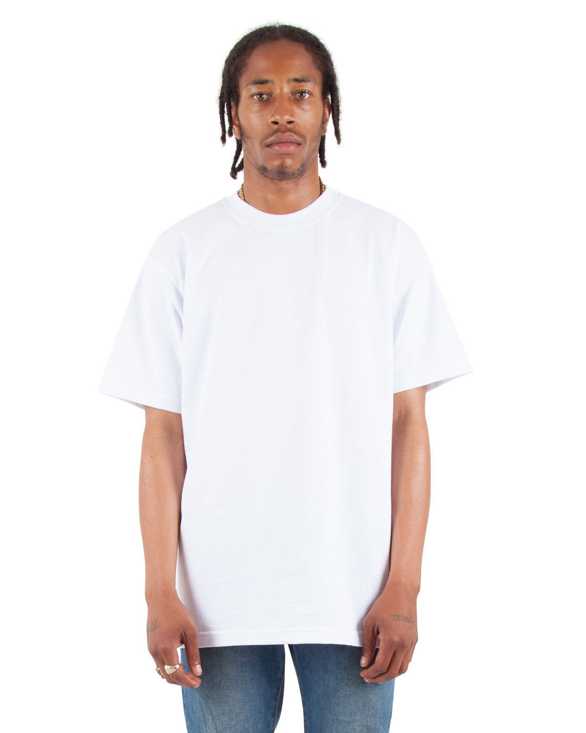 Shaka Wear Mens Short Sleeve Basic Plain Tee Max Heavyweight T-Shirt - SHMHSS gallery
