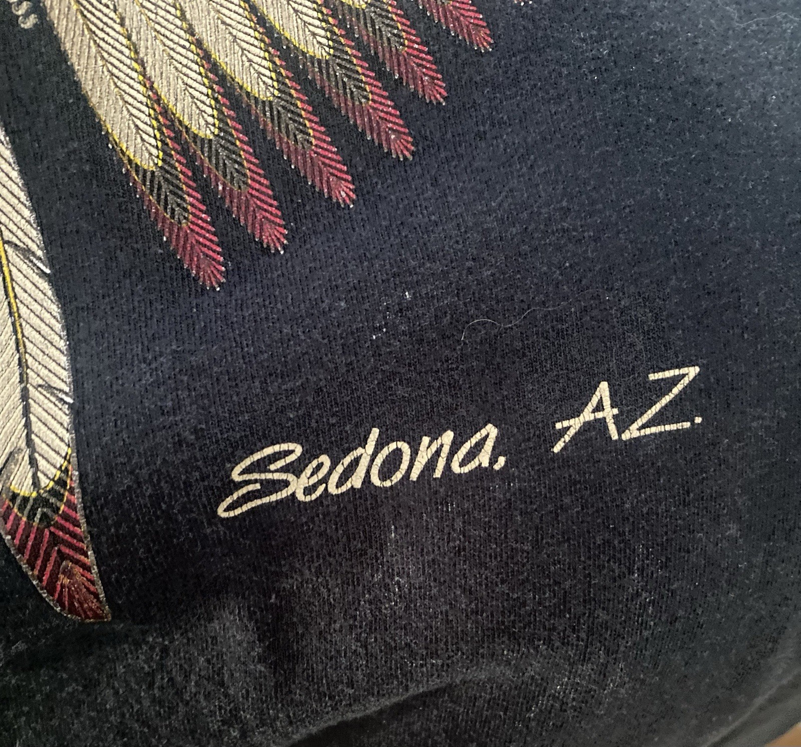 Sportex Men's S Black Sedona AZ Graphic Print Cotton Knit Crew Neck T-Shirt gallery