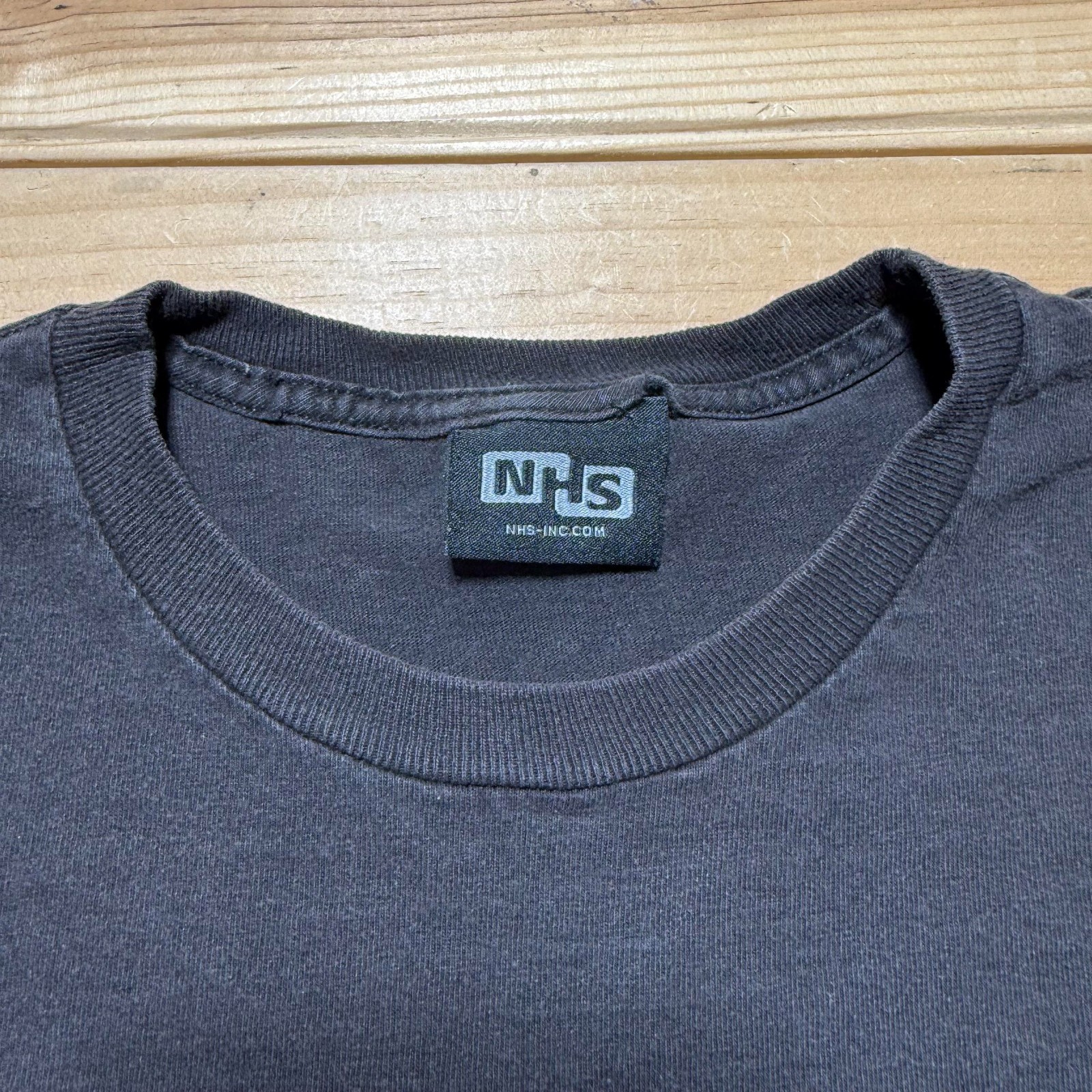 Vintage NHS Santa Cruz Skateboards Brand Color Block Logo Shirt Size Medium gallery