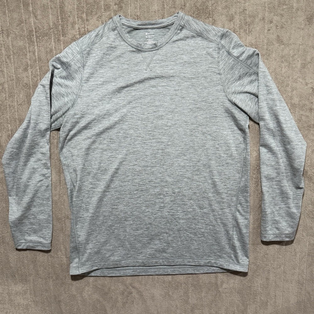 Members Mark Luxe Brushed Crew Shirt Mens Size XL Gray Heathered Active Wear
