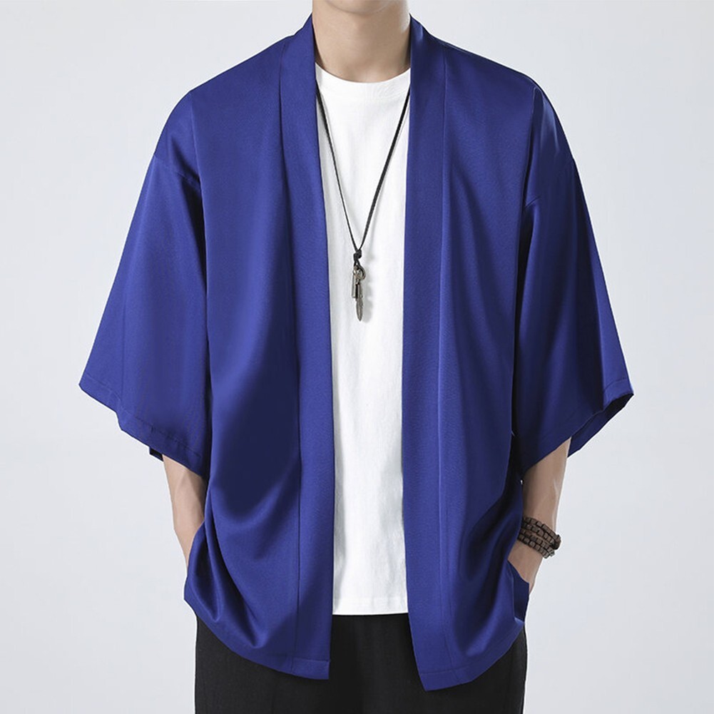 Comfy Fashion Shirt Jacket Yukata 3/4 Sleeve Cardigan Coat Japanese Kimono gallery
