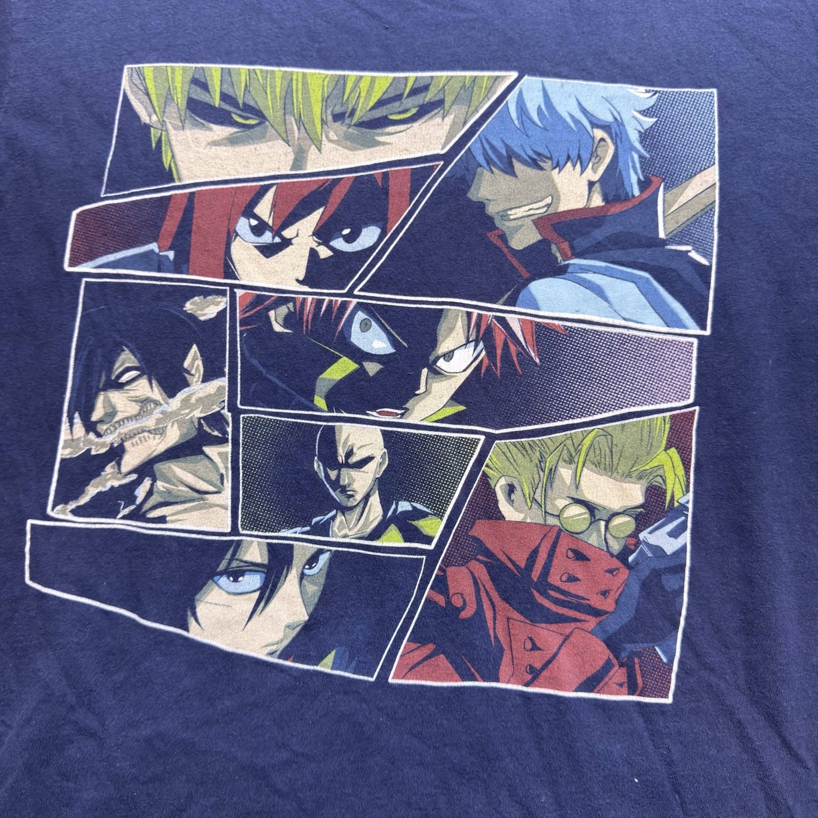 Gildan Softstyle One-Punch Man Saitama Graphic Print Blue Men's Tee Size M gallery