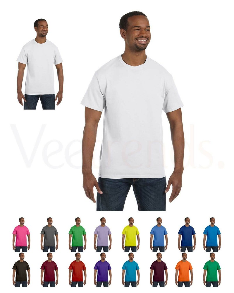 Hanes Tagless Short Sleeve 6oz Comfort Cotton T-Shirt S-5XL 5250 Plain Blank Tee