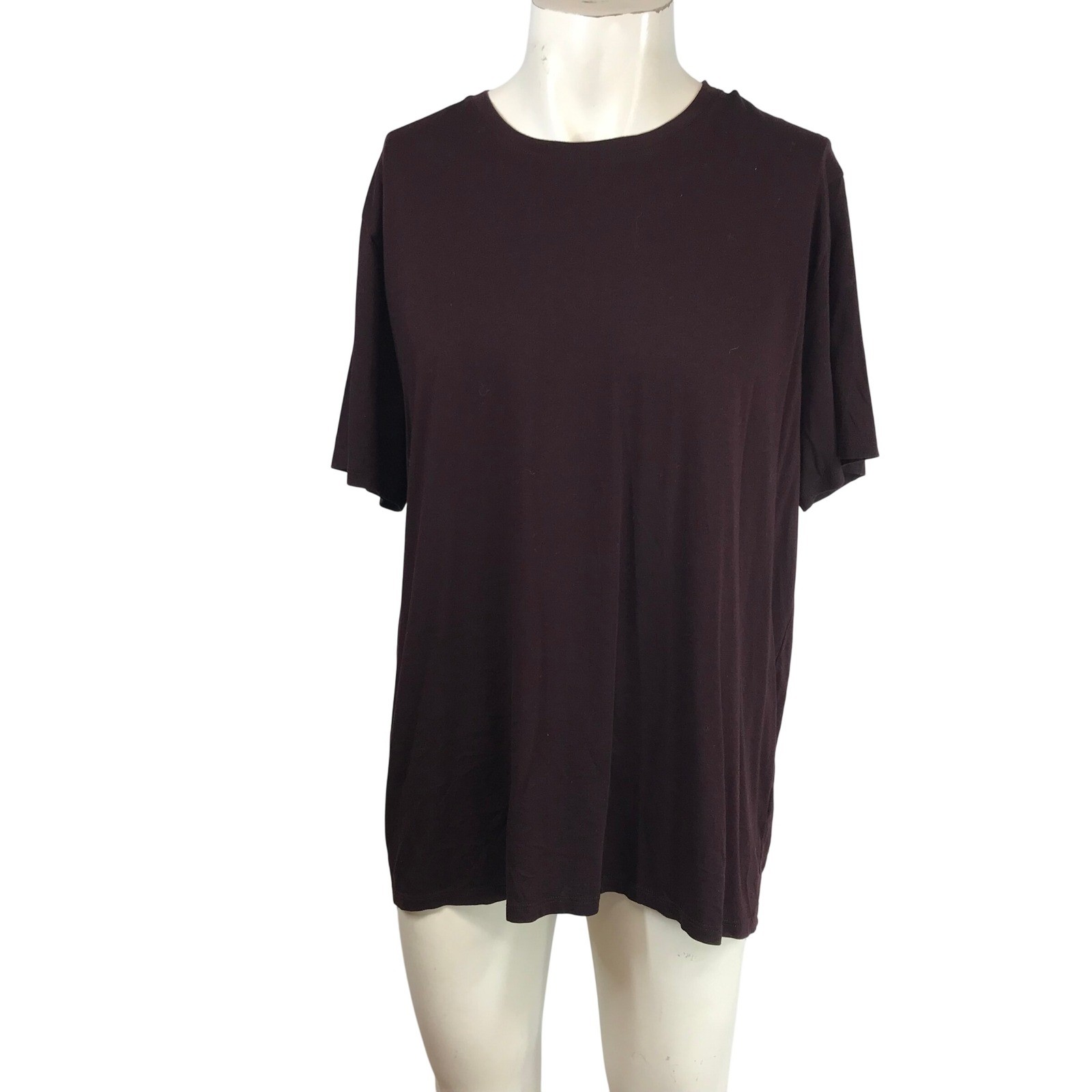 Vince Mens Pima Cotton Crew Neck T-Shirt Burgundy XL Short Sleeve Tee