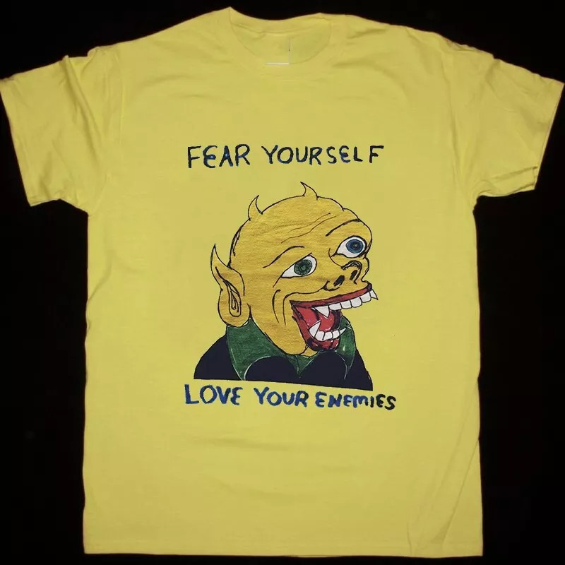Daniel Johnston Fear Yourself Love Your Enemies T Shirt All Size Yellow KM376