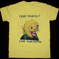 Daniel Johnston Fear Yourself Love Your Enemies T Shirt All Size Yellow KM376
