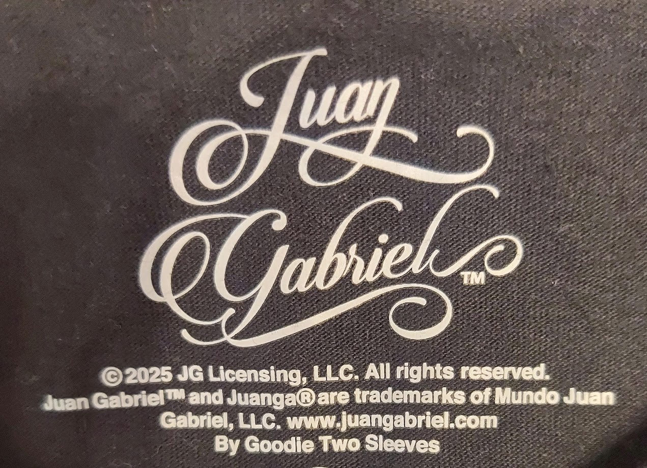 Juan Gabriel Graphic T Shirt Black Latin Pop Tribute Tee Size XL, L, M, S, XS gallery