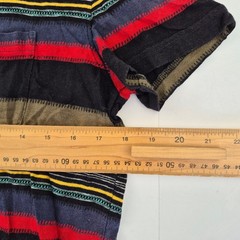 AMERICAN EAGLE T-Shirt Small Multicoloured Men’s 100% Cotton Striped Longline
