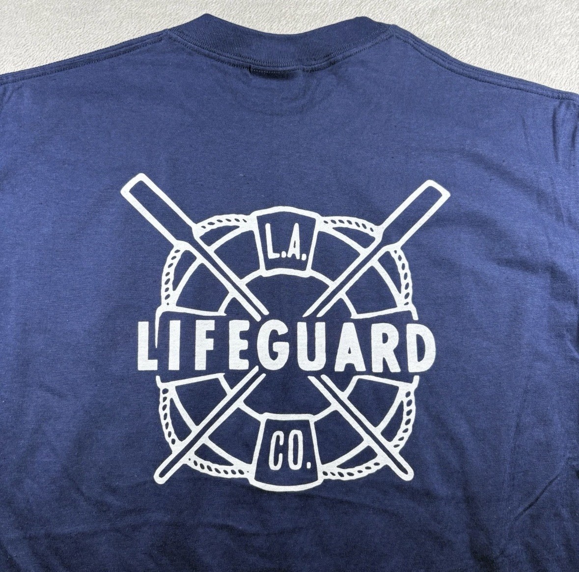 Vintage Los Angeles City Fire Department Life Guard Mens M Blue T Shirt 90s LAFD gallery