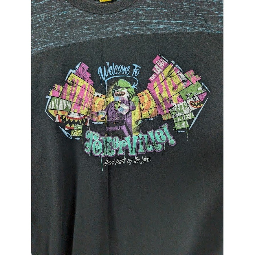 LEGO Batman Movie T-Shirt Mens XL DC Comics Welcome to Jokerville Graphic Casual gallery