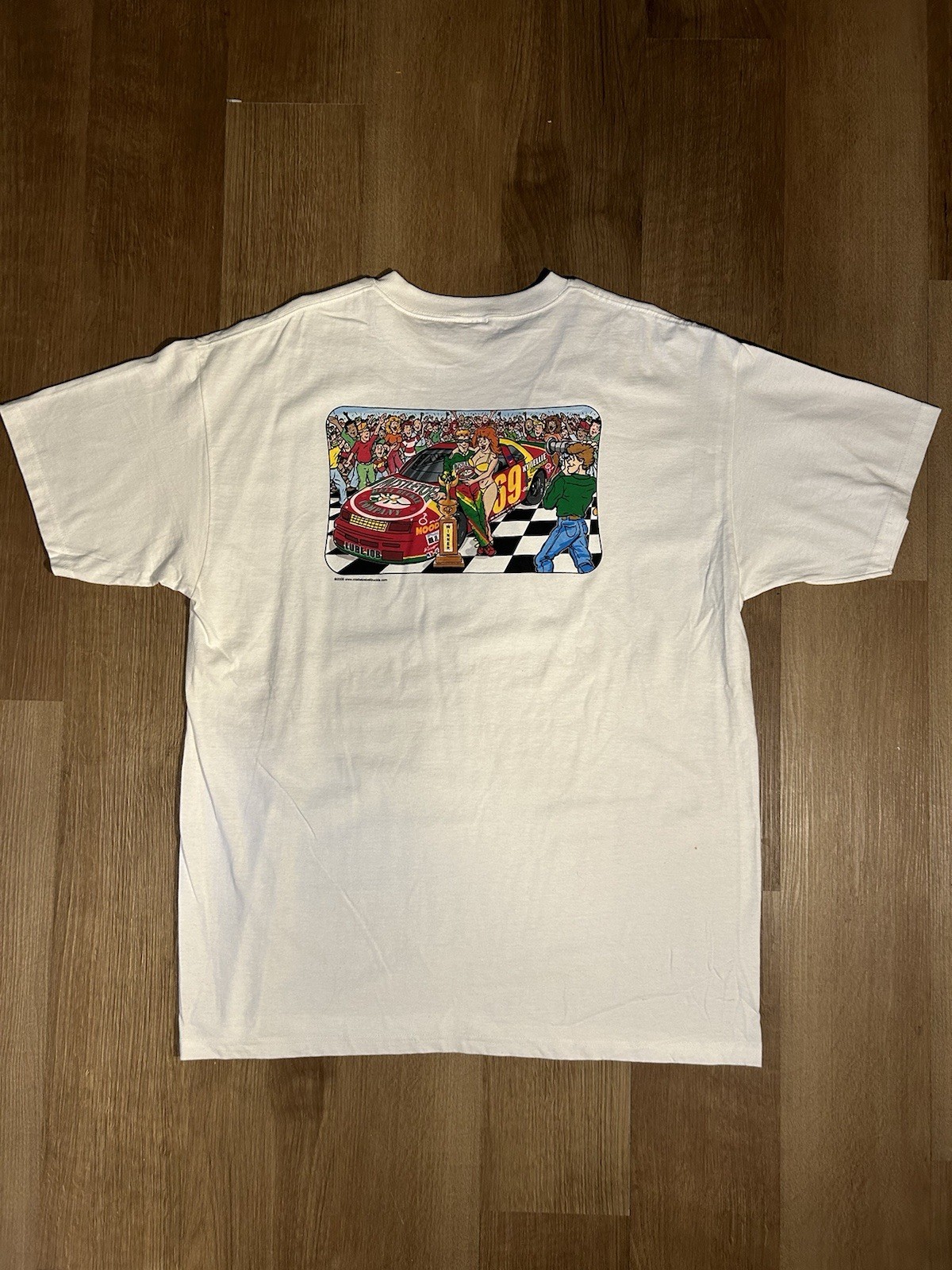 VTG 2005 Mistletoe Buckle Company Racing Comedy Graphic T-Shirt, Men’s XL, NWOT