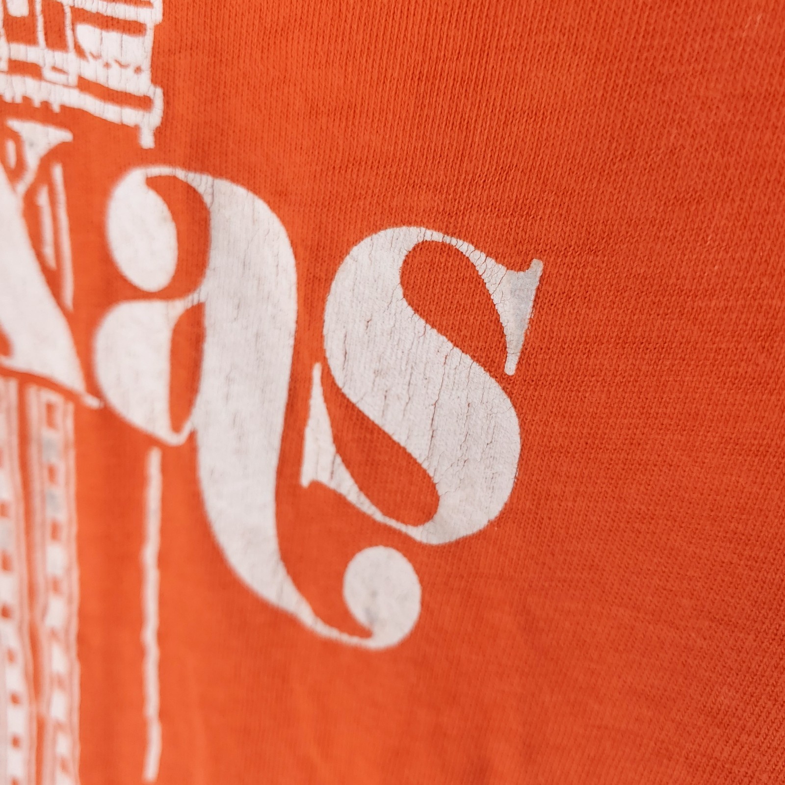 Vintage 70s Artex Texas Tower Ringer T Shirt Mens L Fits S Orange Distressed USA gallery