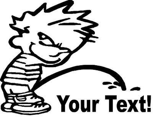 Calvin Peeing Piss On Your Text/Logo Funny Comic T-Shirt S-6XL, LT-4XLT New gallery