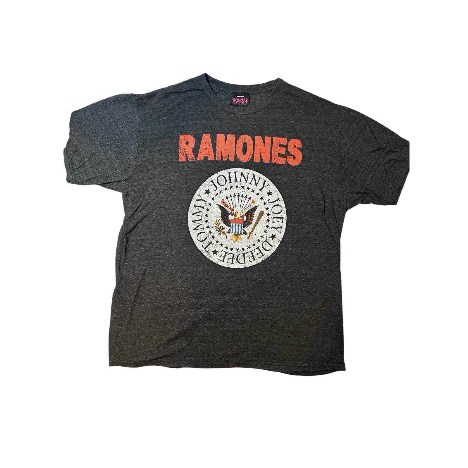 Ramones Black T Shirt Ramones 1-2-3-4 Size XXL y2k Vintage Presidential Seal