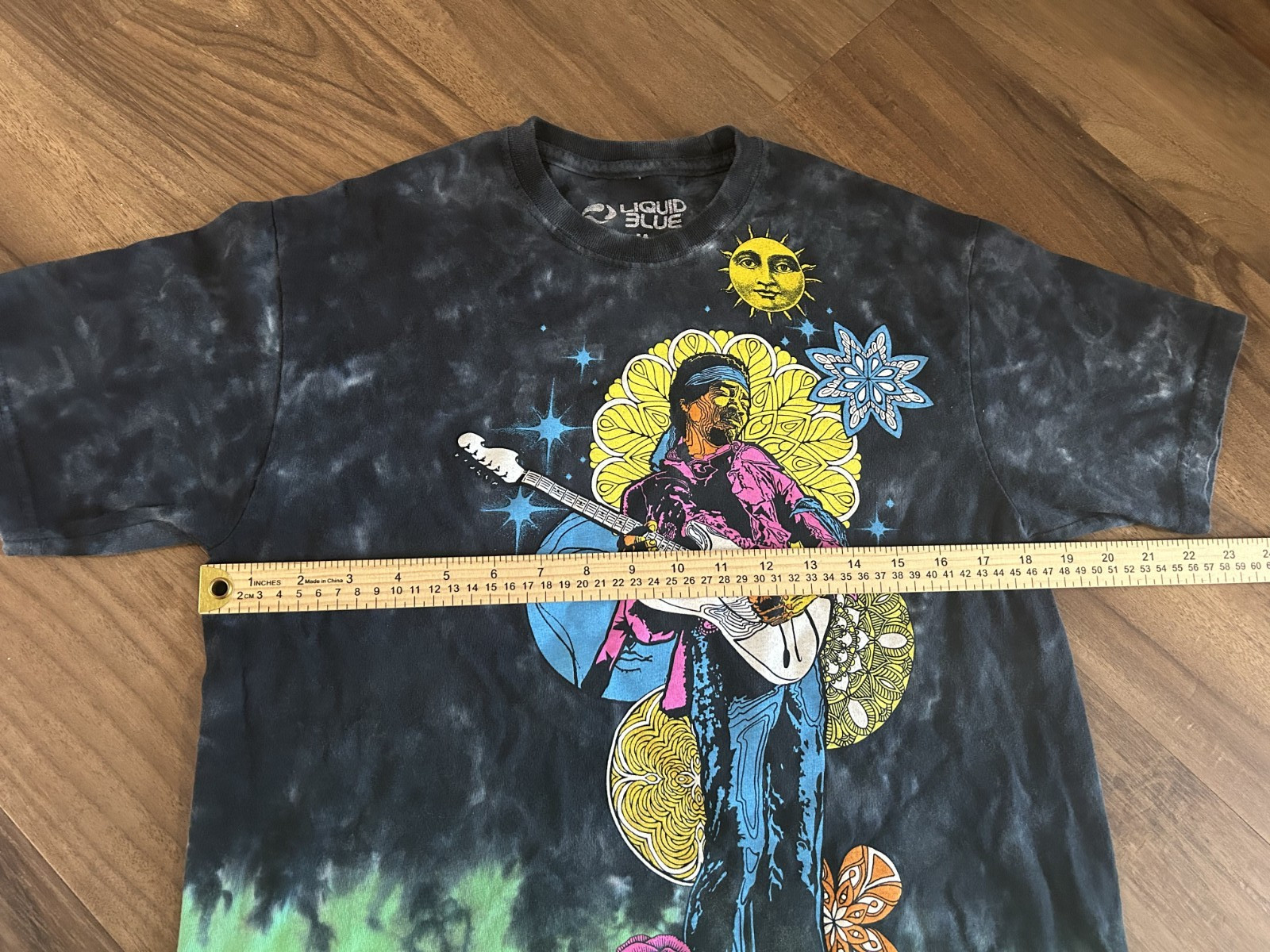 Liquid Blue Jimi Hendrix Graphic Tshirt Mens Size Medium Tie Dye Psychedelic gallery