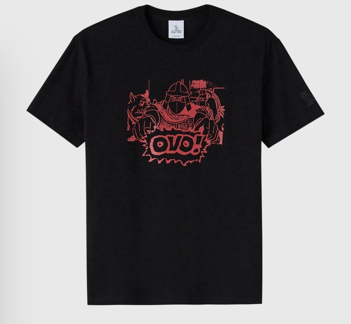 October's Very Own OVO TMNT Black/Red Graphic Print Crew Neck T-Shirt Men's S gallery