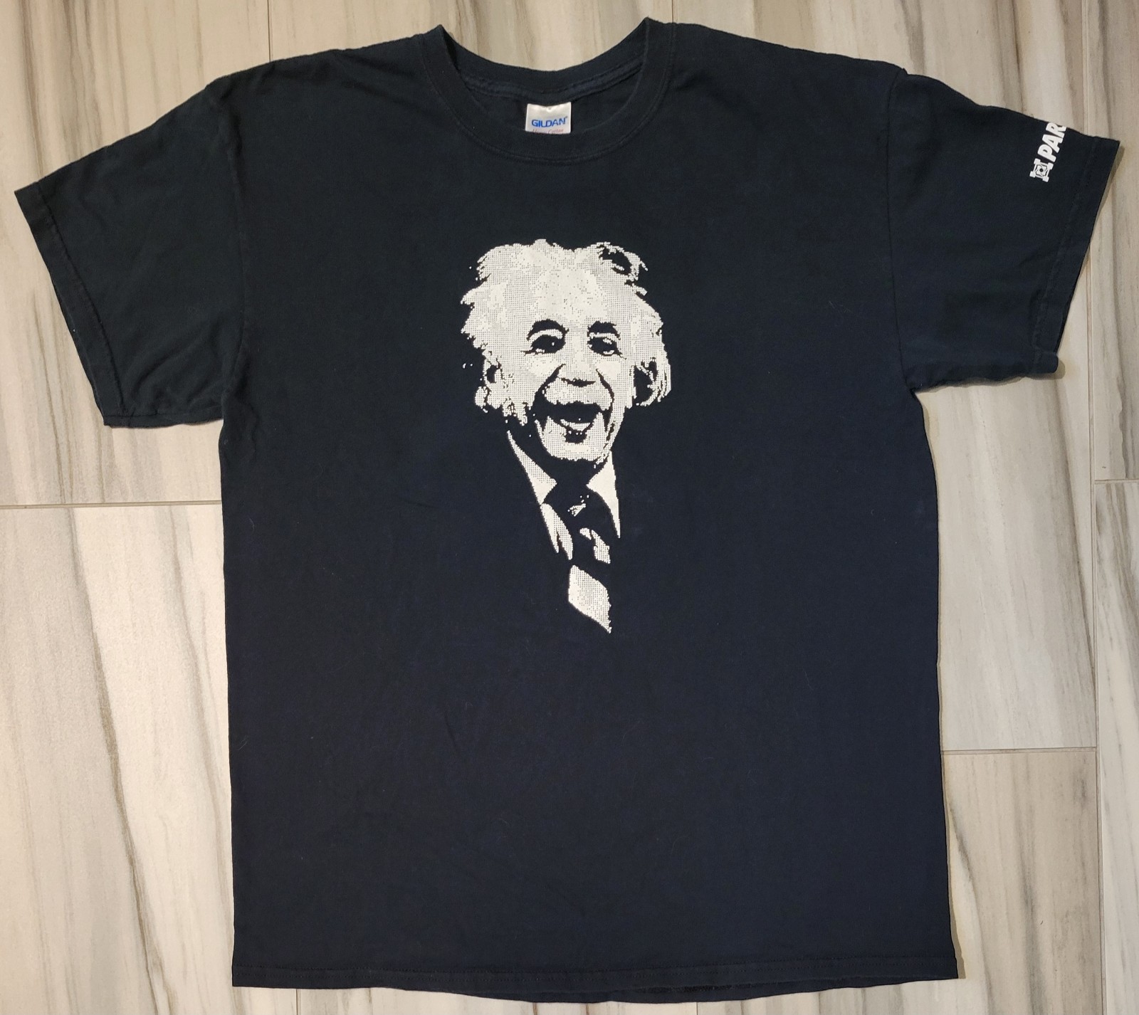 VTG L Double-Sided Albert Einstein Definition Of Insanity Black T-Shirt