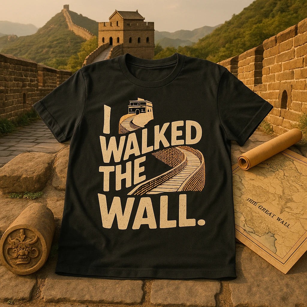 The Great Wall Of China Shirts - "I Walked the Wall." Graphic Tee gallery
