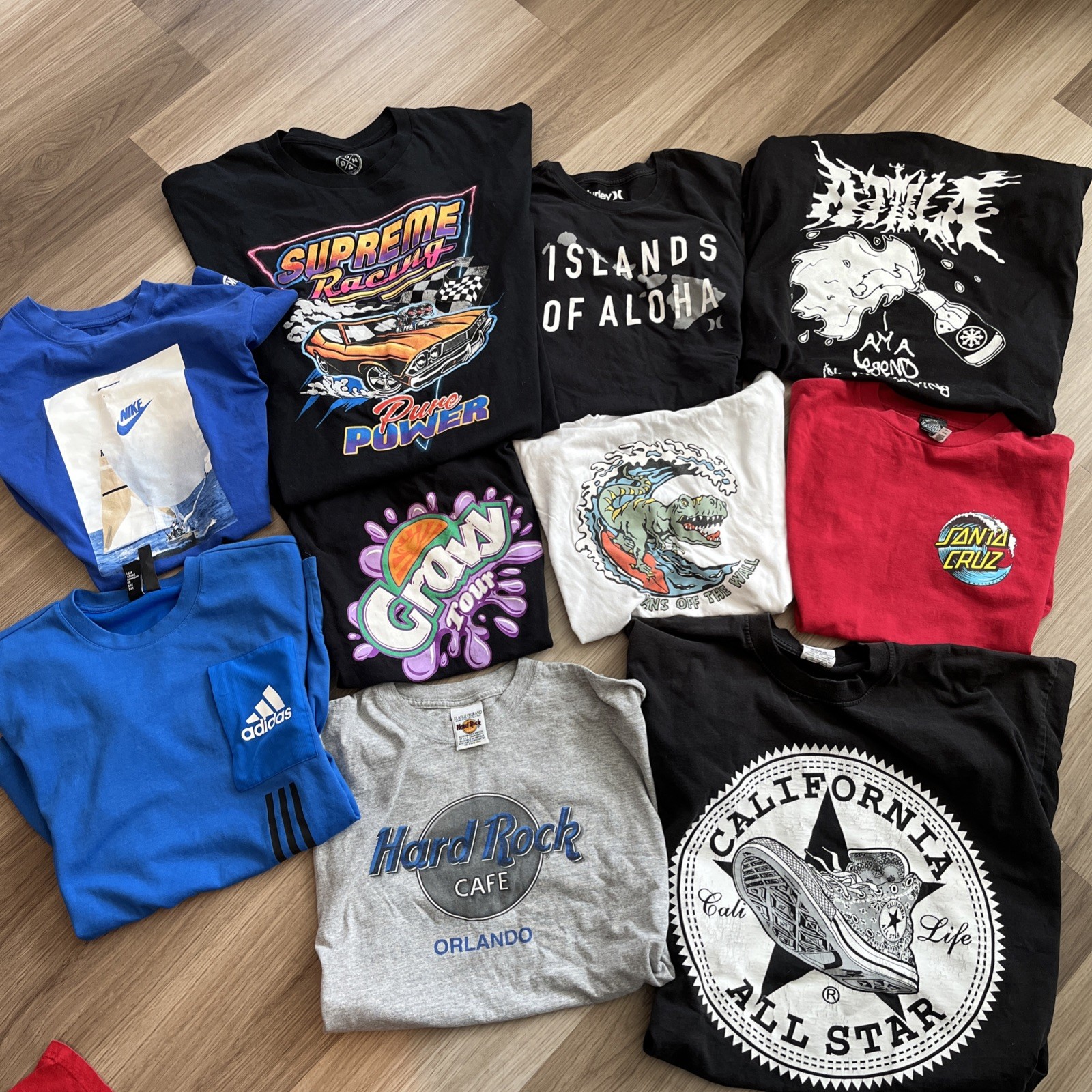 Lot Of 10 Y2K Skate Band Music Streetwear T Shirt Lot Graphic Print Multi Color gallery