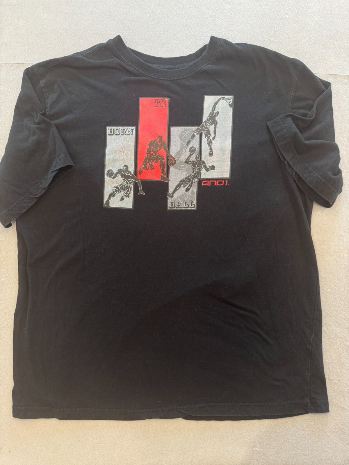 And1 T Shirt Men’s Extra Large Born To Ball Basketball Cotton Graphic Tee