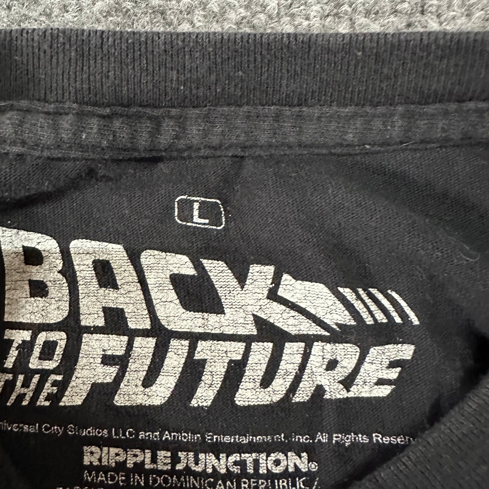 Ripple Junction T-Shirt Mens Size L Black Back to the Future Movie Graphic Tee gallery