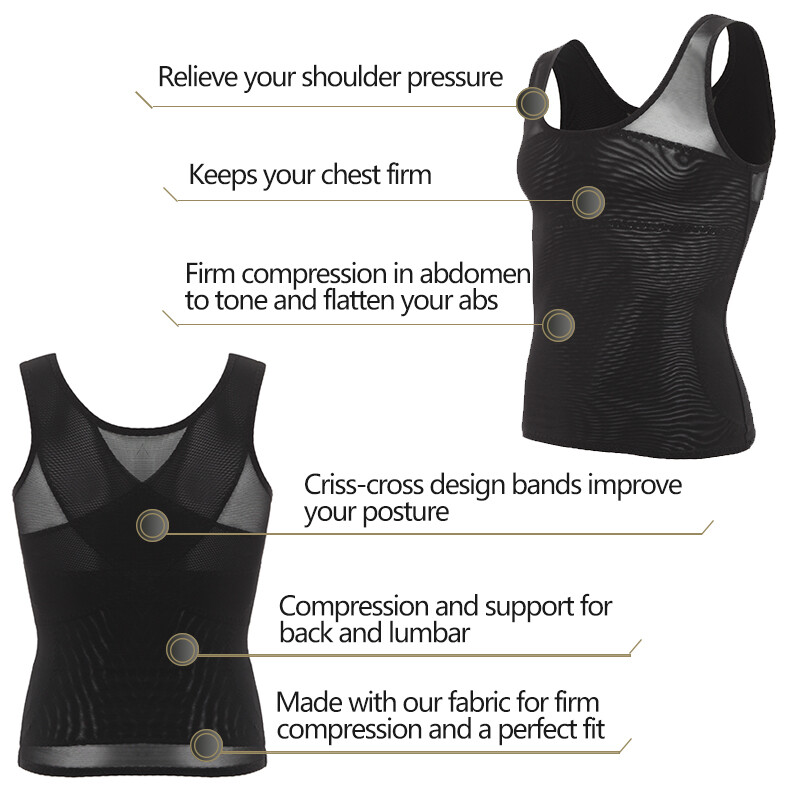 Men Slimming Vest Body Tummy Slim Shaper Underwear Shapewear Waist Girdle Shirts gallery