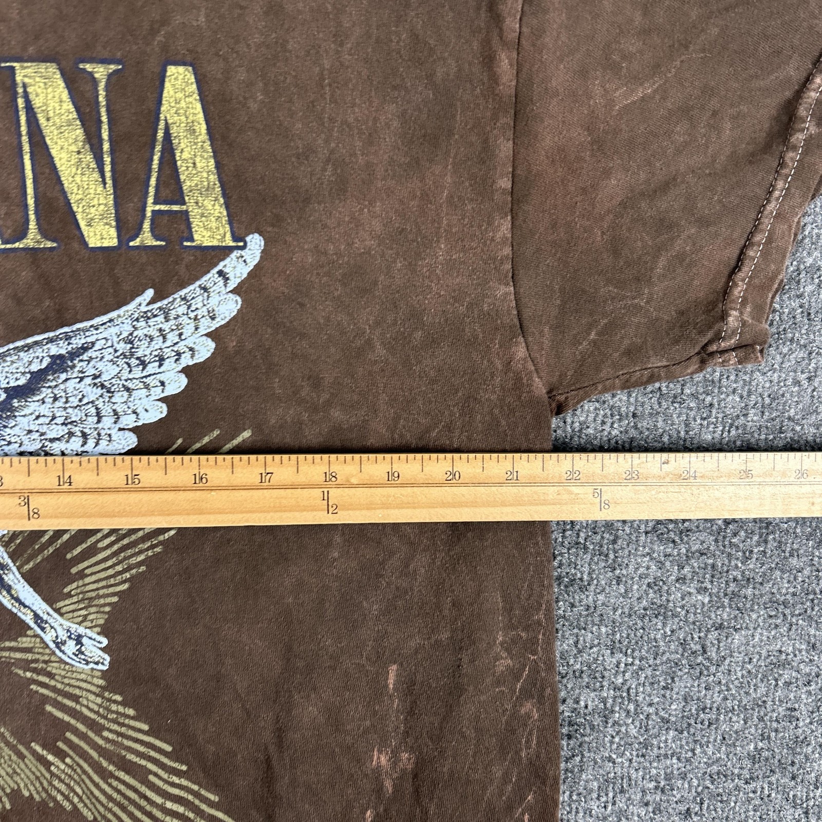 Nirvana Shirt Mens XL Brown In Utero Angel Live 93 Tour Graphic Tee Rock Music gallery