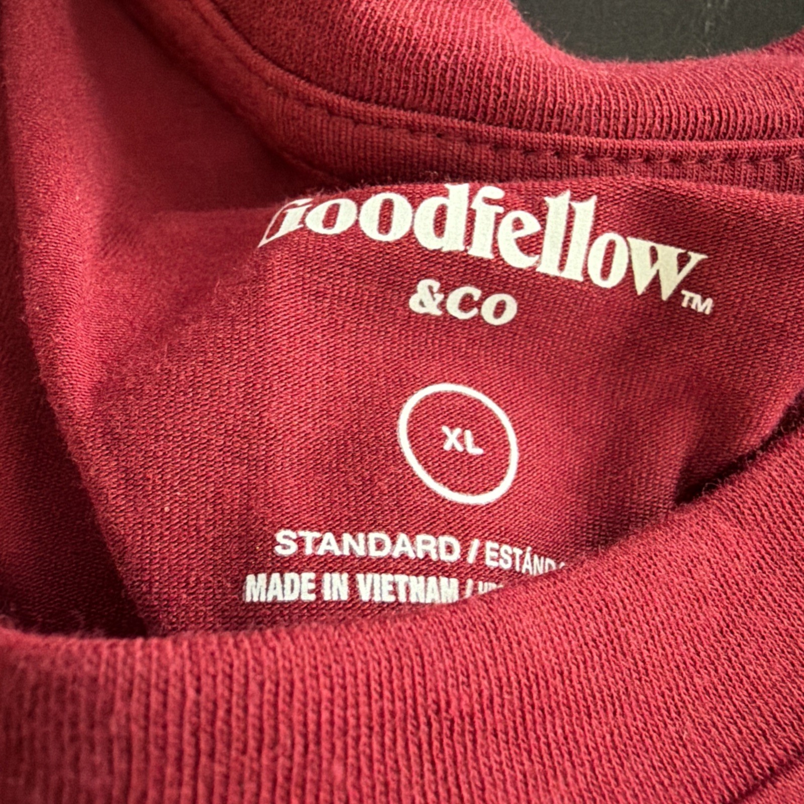 Goodfellow & Co. Maroon Game Day T-shirt Size XL Cotton Modal Spandex NWT gallery