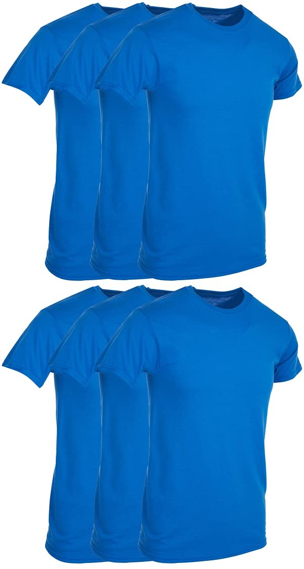 BILLIONHATS 6 Pack Men's Cotton Short Sleeve T-Shirts 3XL (Royal Blue) gallery