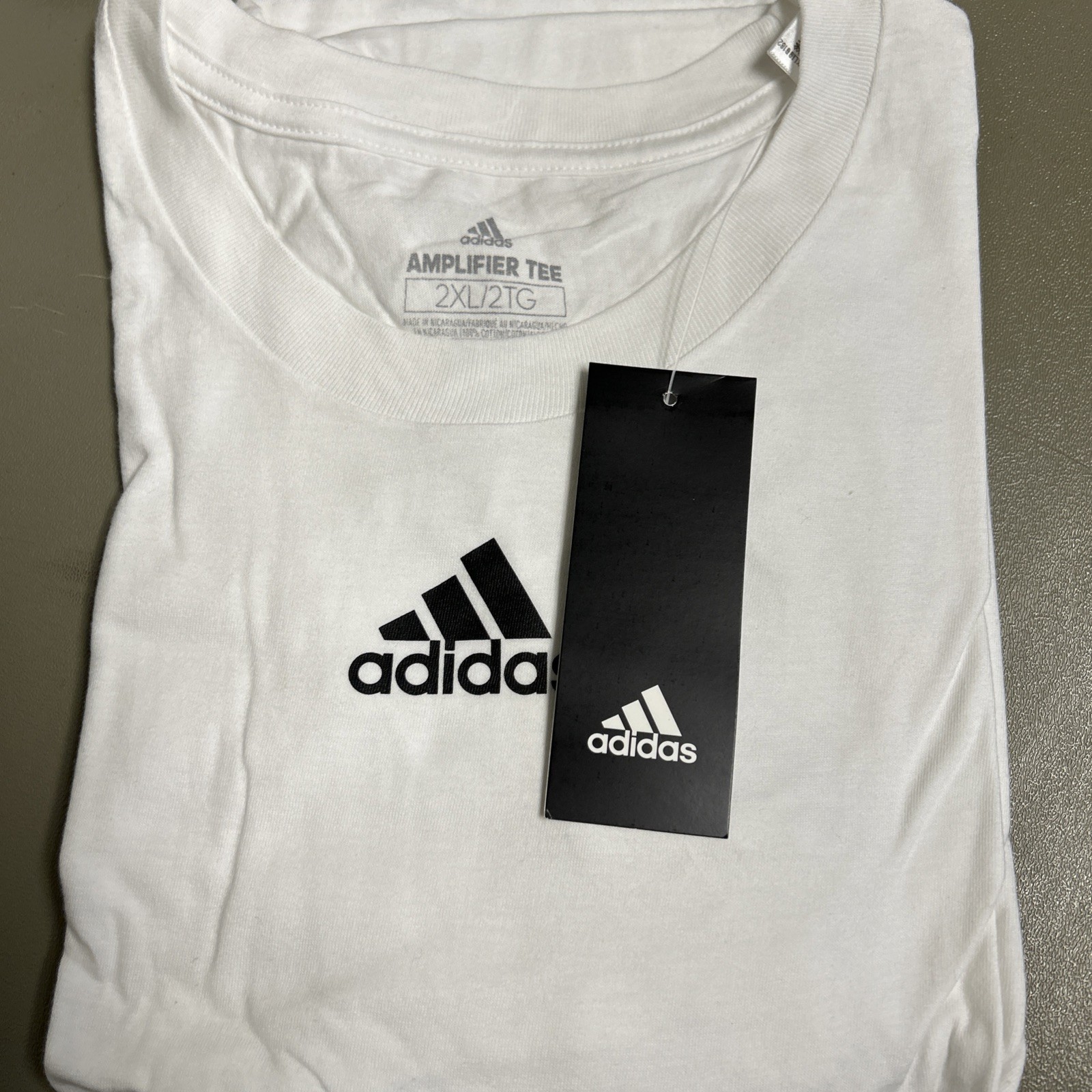 adidas Cotton Amplifier Tee Short Sleeve White EK0172 Men’s Size 2XL - NWT gallery