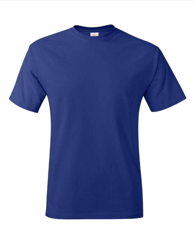 Hanes 5250 4XL 5XL Authentic Short Sleeve Men’s Cotton T-Shirt Deep Royal