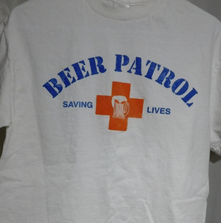Beer Patrol T-Shirt Small 34" Chest Pre-washed Tennessee River Brand Print gallery