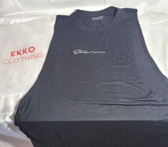 Men’s EkkoVision Ekko Signature Cut Off Tank Top – Black – Size XXL