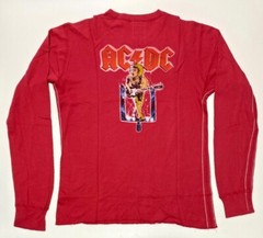 Men’s Trunk LTD ACDC ANGUS YOUNG Thermal Long Sleeve T-Shirt L Red