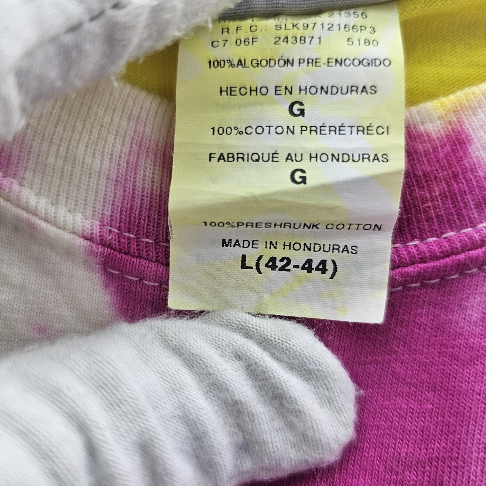 Vintage Hanes Beefy Men Size L Multicolor Tye Die T-Shrt gallery