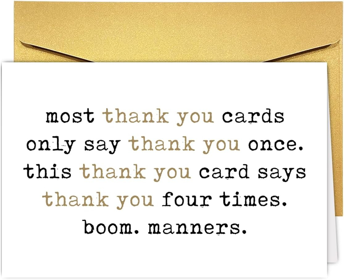 Funny & Sarcastic Thank You Card, Humorous Thank You Card for Doctor Nurse Teach