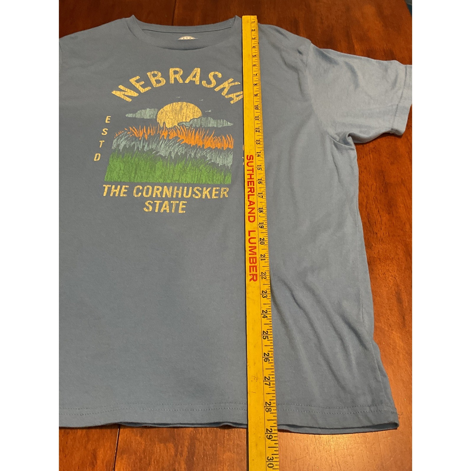 HOME FREE Mens Nebraska The Cornhusker State Graphic T Shirt XL Blue gallery