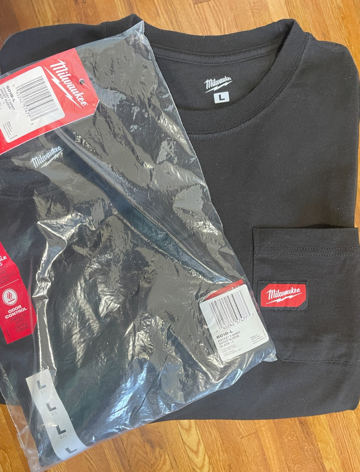 2 Pack Milwaukee Pocket Work T-Shirt Black Men’s L