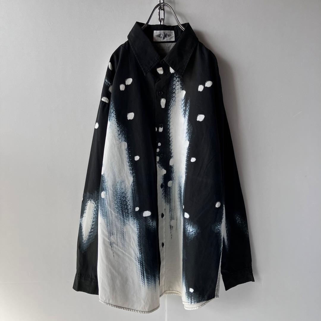 90s-00s Kansai Yamamoto KANSAI IMPACT Archive Grunge Bleach Shirt M gallery