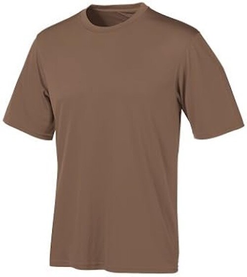 CW22 Champion Men Double Dry Performance Tee Shirt Moisture Wicking XL brown