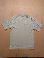 Mens Genuine Dickies Large Off-White Cream Beige Pocket Short Sleeve