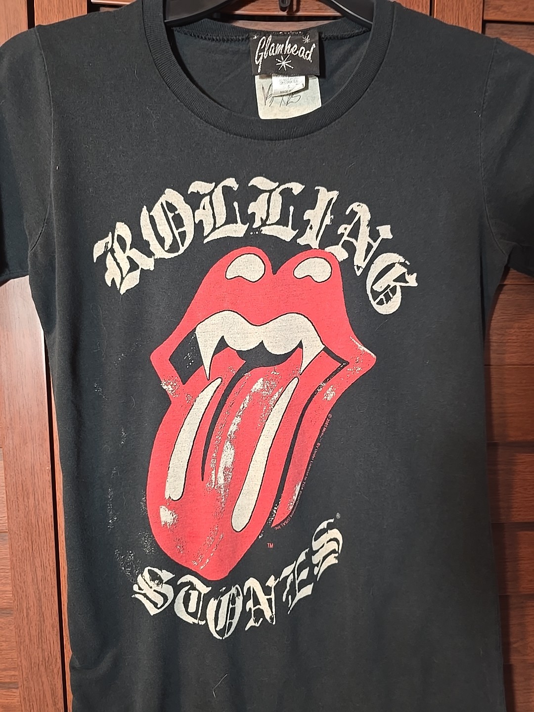 Glamhead The Rolling Stones Tongue Logo Graphic T-Shirt Size Small Cropped 2005 gallery